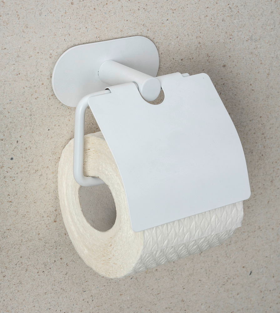 Turbo-Loc® Distributeur de papier toilette avec couvercle Orea White matt  en acier inoxydable