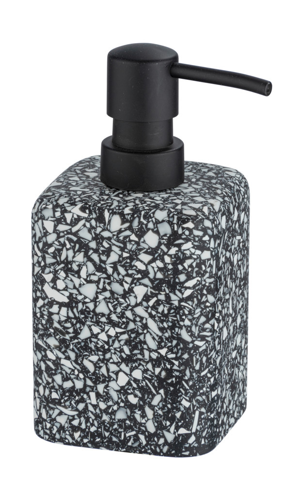 Distributeur savon liquide, Terrazzo, Noir  distributeur savon liquide