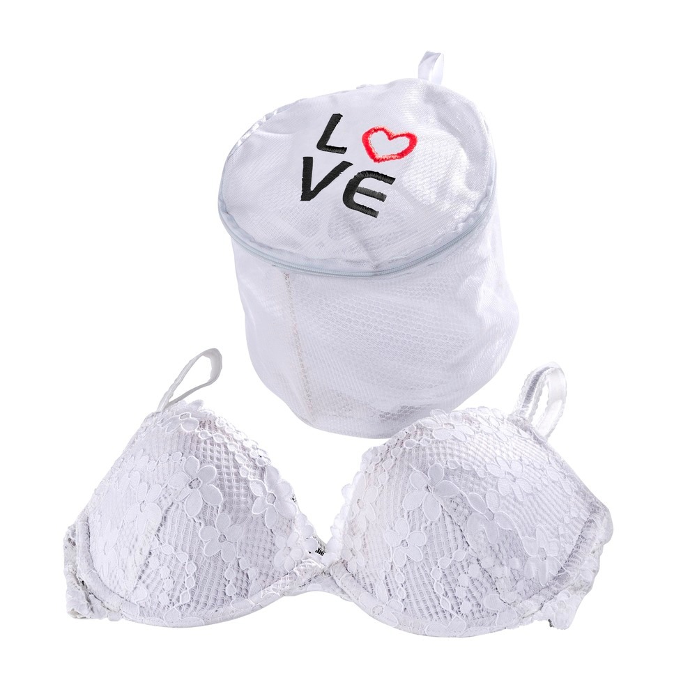 Filet à linge pour soutien-gorge Love blanc  Ø 16