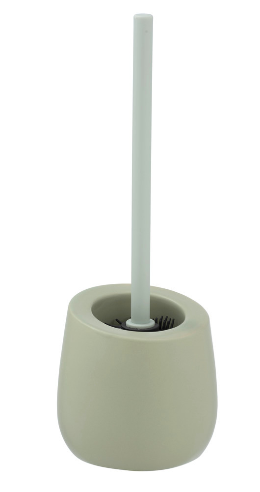 Brosse WC Badi Vert Pale  avec tête de brosse en silicone