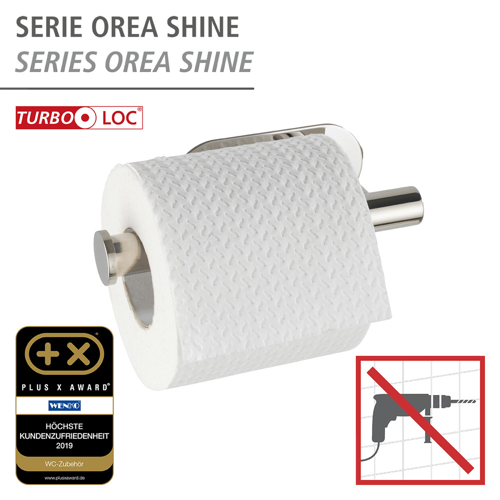 Turbo-Loc® Dérouleur papier WC Orea Shine  fixer sans percer