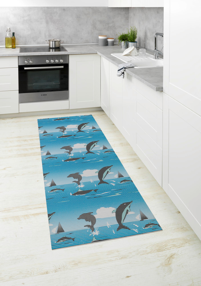 Tapis de bain en mousse, 65x200 cm, Delfin  