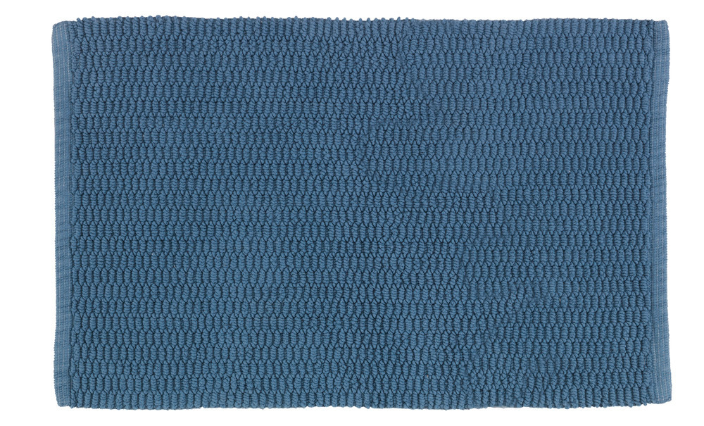 Tapis de bain Mona Gris bleu  coton, 50 x 80 cm