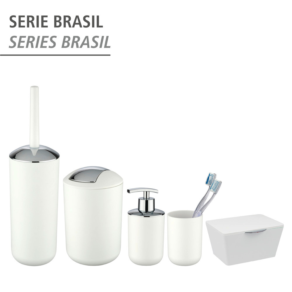 Boîte avec couvercle Brasil blanc  plastique incassable