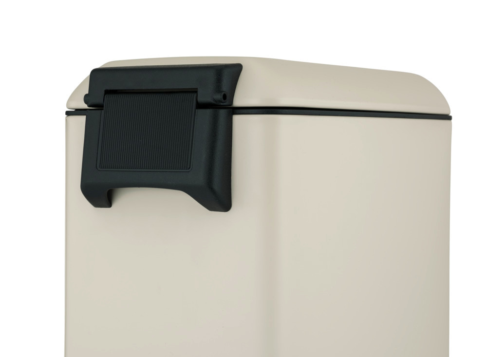 Poubelle à pédale Design 20 L, Easy-Close, Crème  avec insert amovible