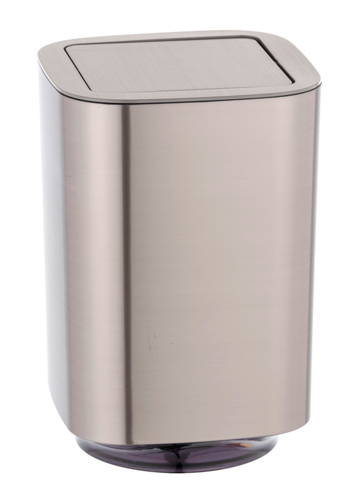 Poubelle à couvercle oscillant Auron Chrome  5,5 l