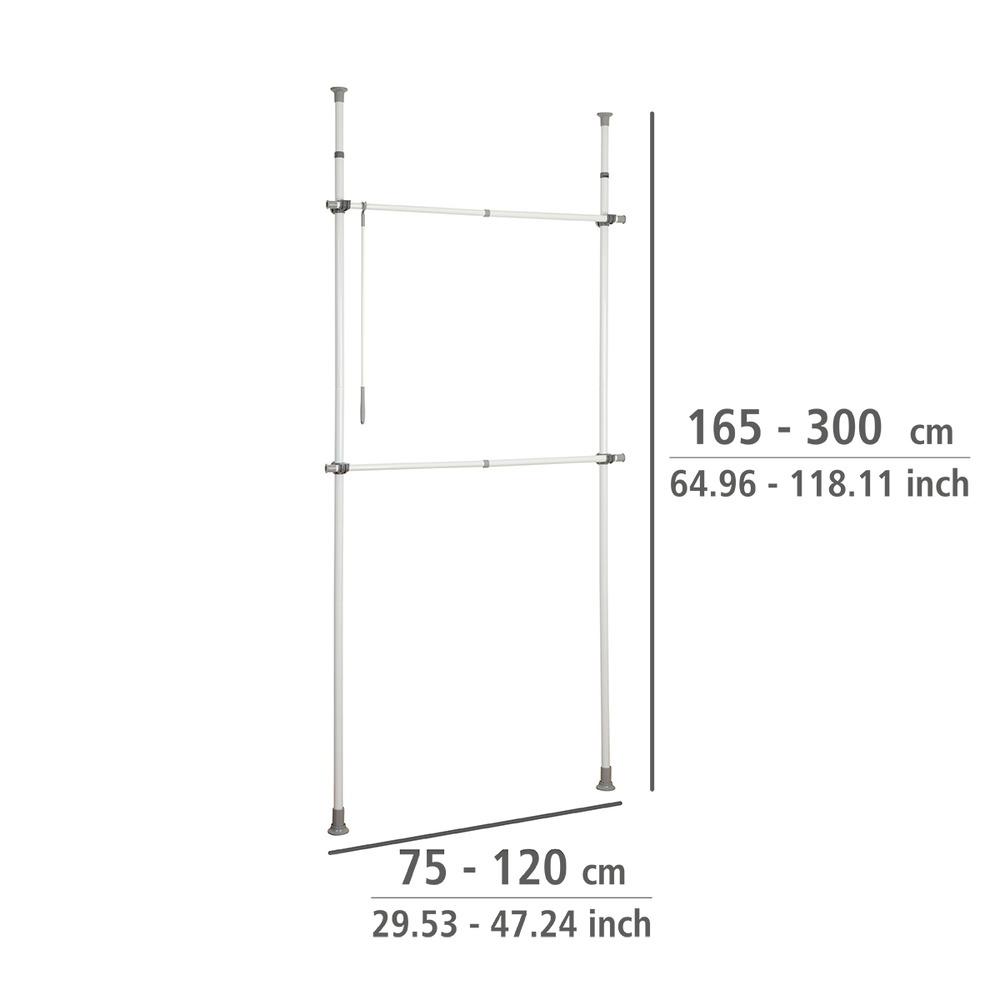 Système de penderie télescopique Hercules Basic  système de rangement réglable