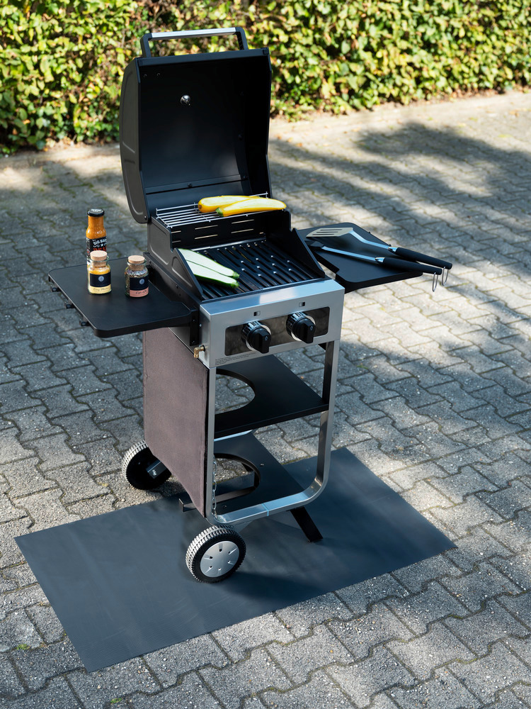 Tapis protection sol barbecue Suma  120 x 60 cm, étanche à l'eau et nettoyable