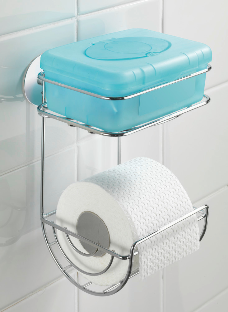 Turbo-Loc® dérouleur papier WC avec étagère  fixer sans percer