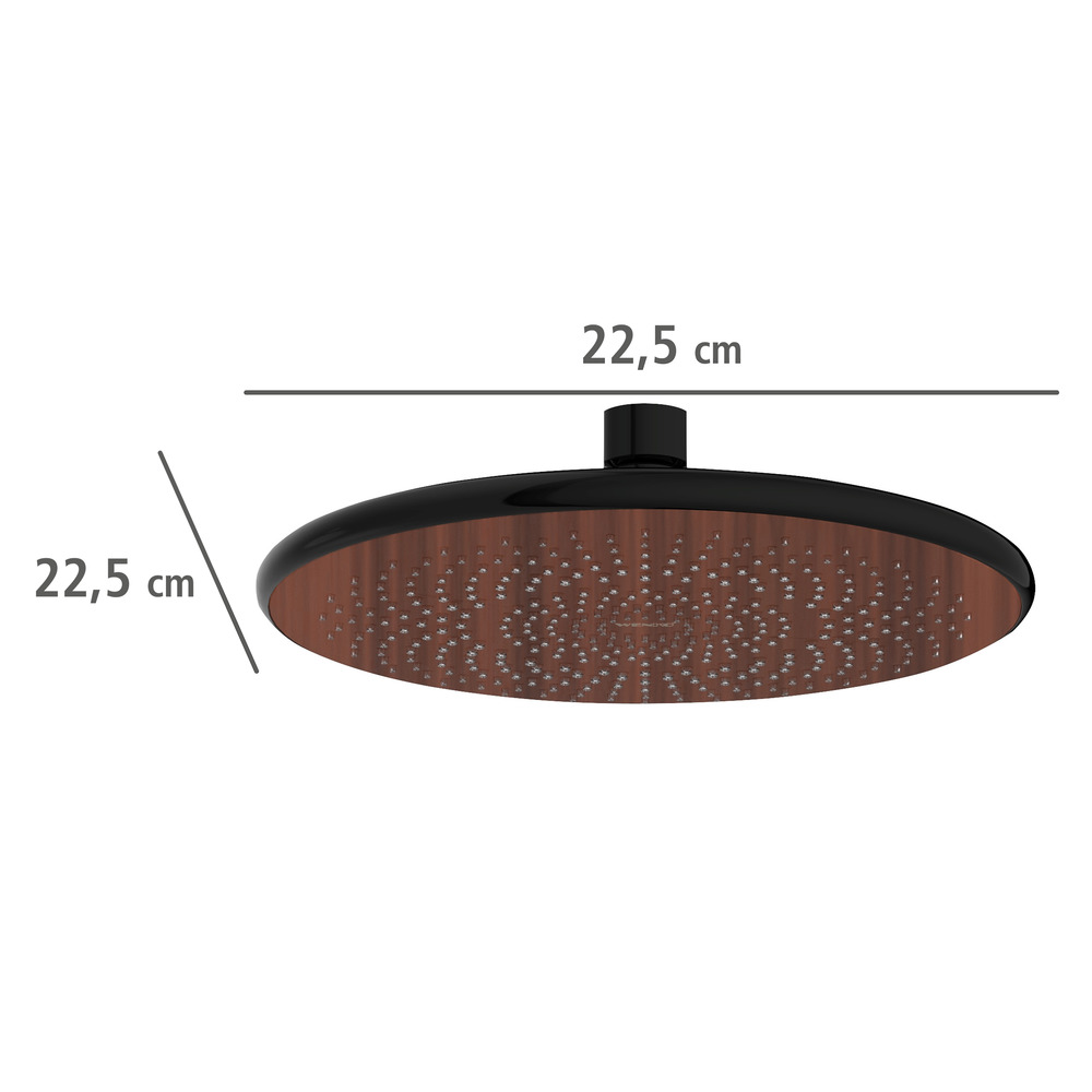 Pommeau de douche Wood  effet pluie, Ø 12 cm, économiseur d'eau