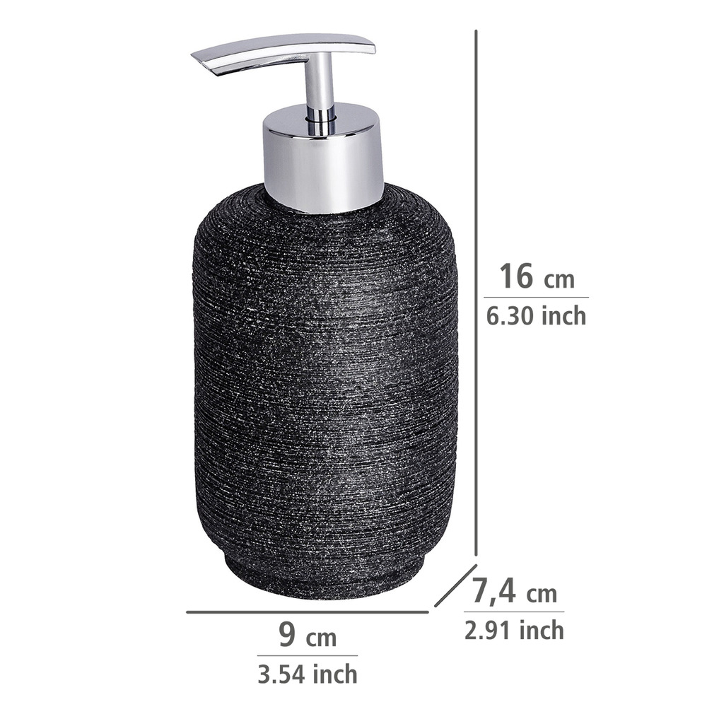 Distributeur de savon Goa Neo anthracite  polyrésine, 300ml