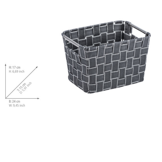 Panier de rangement Fedra M anthracite  