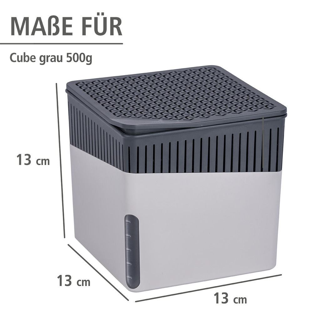 Déshumidificateur d'intérieur Cube 500 g gris  Déshumidificateur d'air