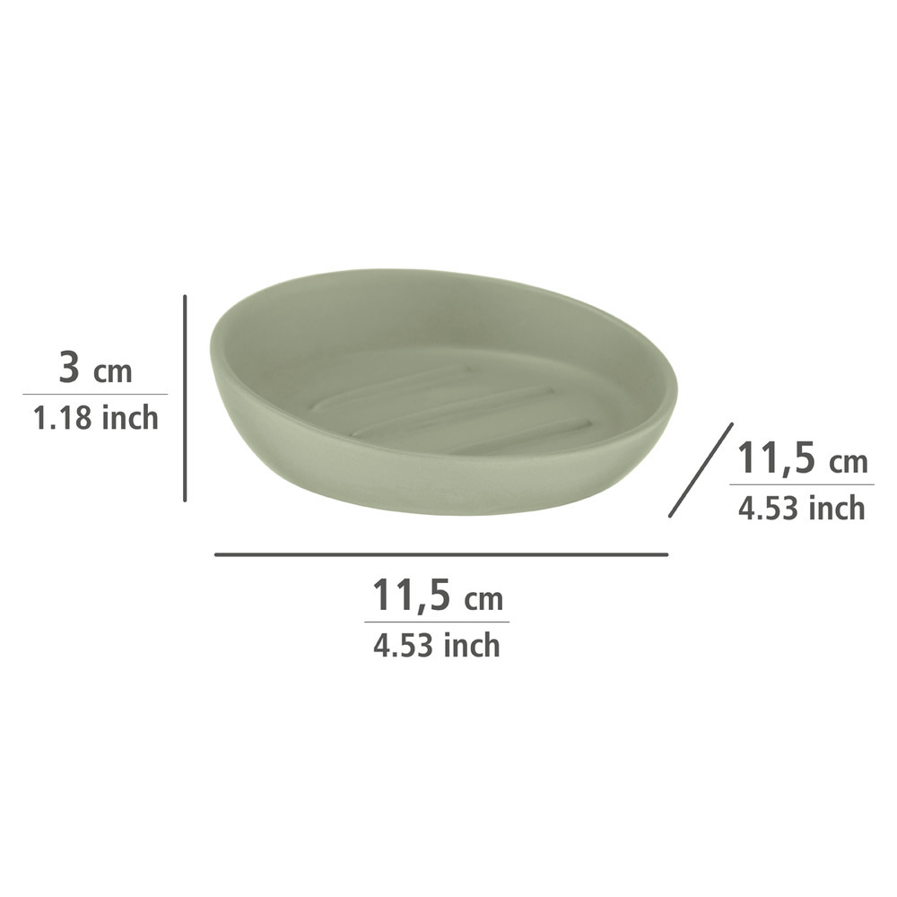 Porte-savon Badi Vert Pale  Ø 11,5 x 3 cm