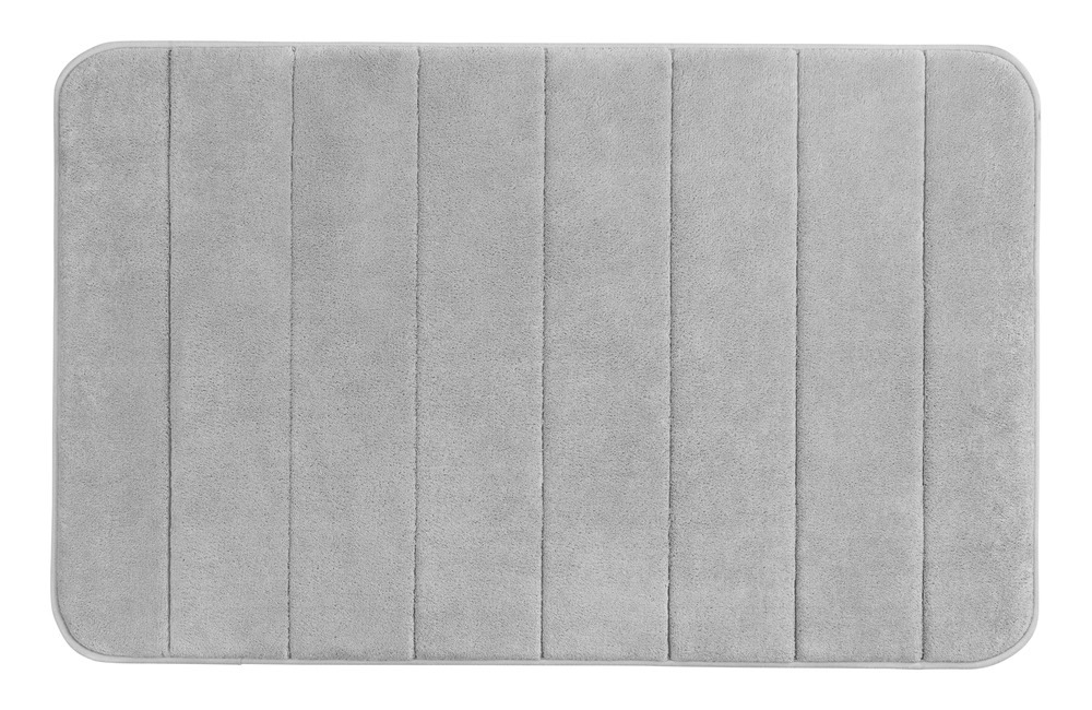 Tapis de bain Memory Foam Stripes, gris clair  polyester, 50 x 80 cm