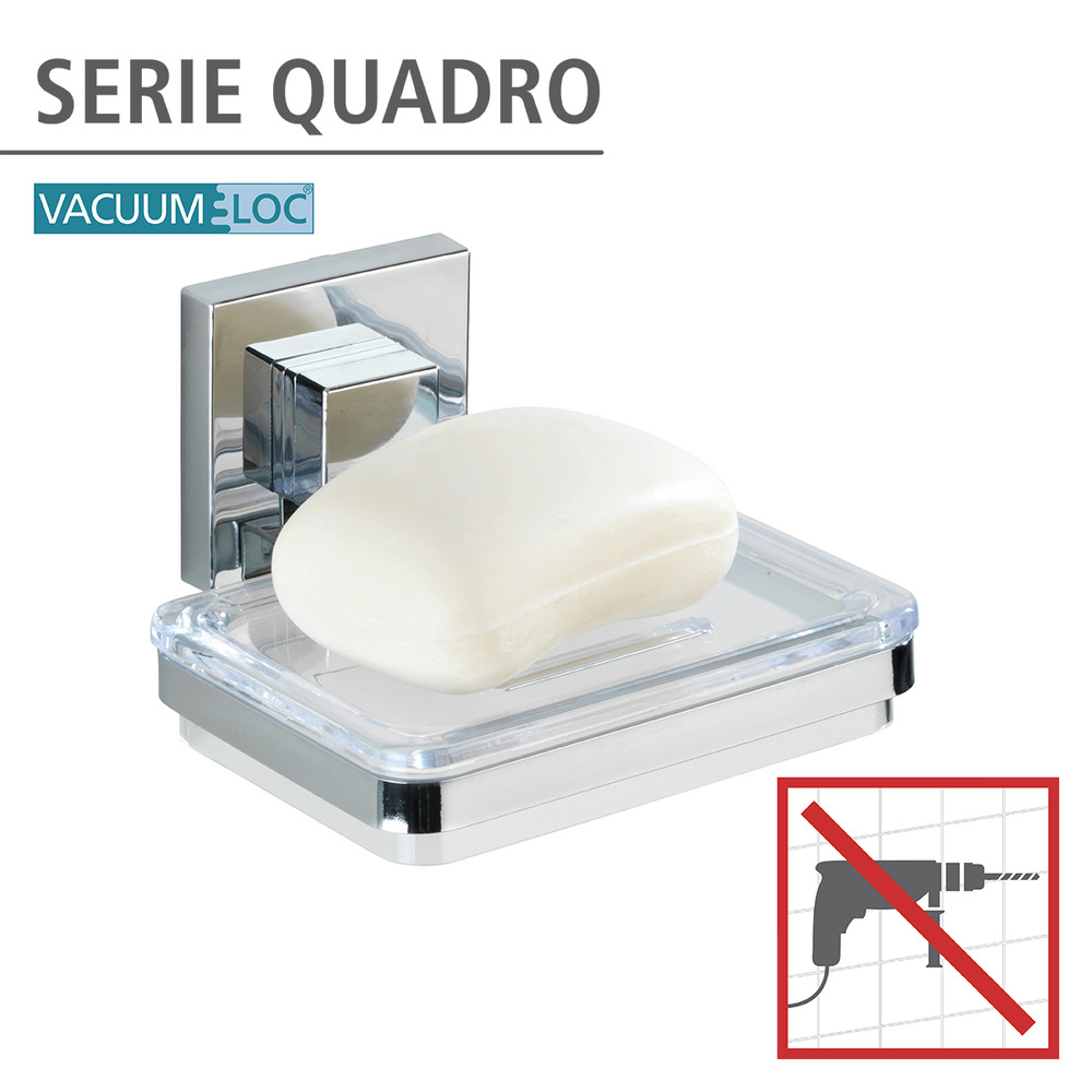 Vacuum-Loc® porte-savon en acier inox Quadro  fixer sans percer