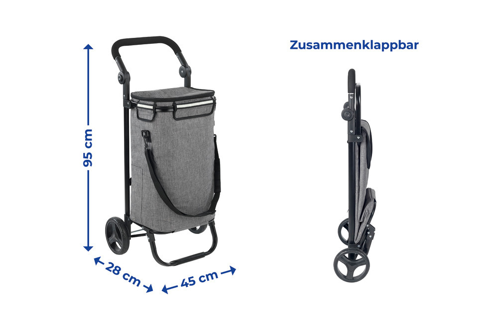 Chariot de courses Thermo & Comfort multi-usage  Trolley avec poche intérieure amovible