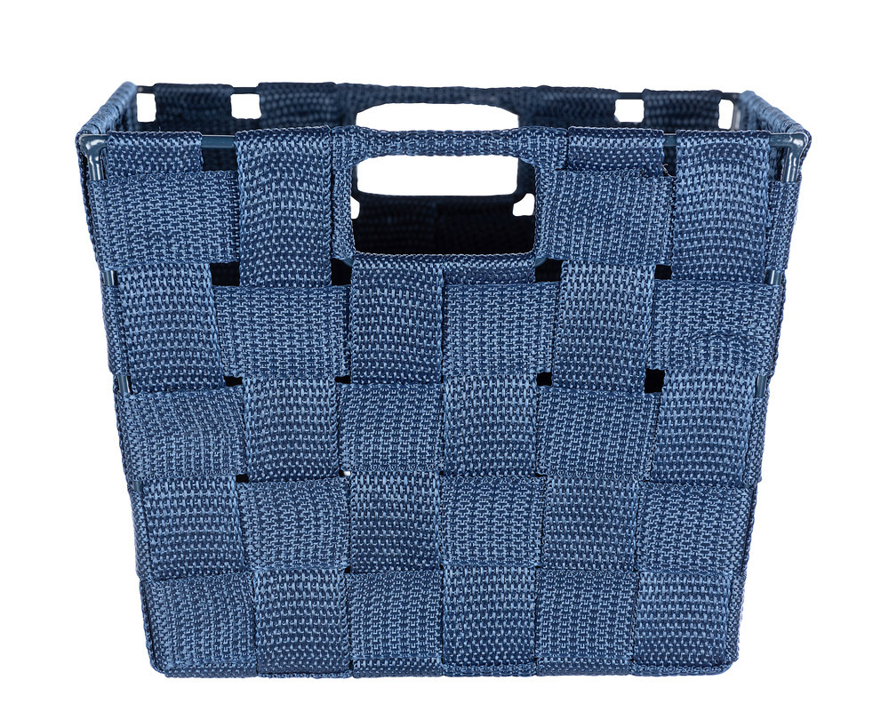 Panier de rangement Adria S bleu foncé  Tresse en plastique