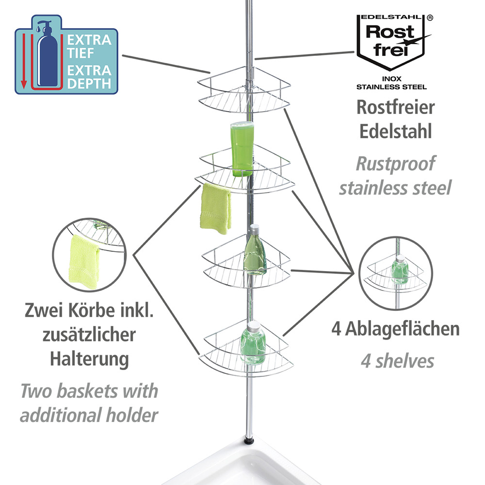 Étagère télescopique Dolcedo  inoxydable