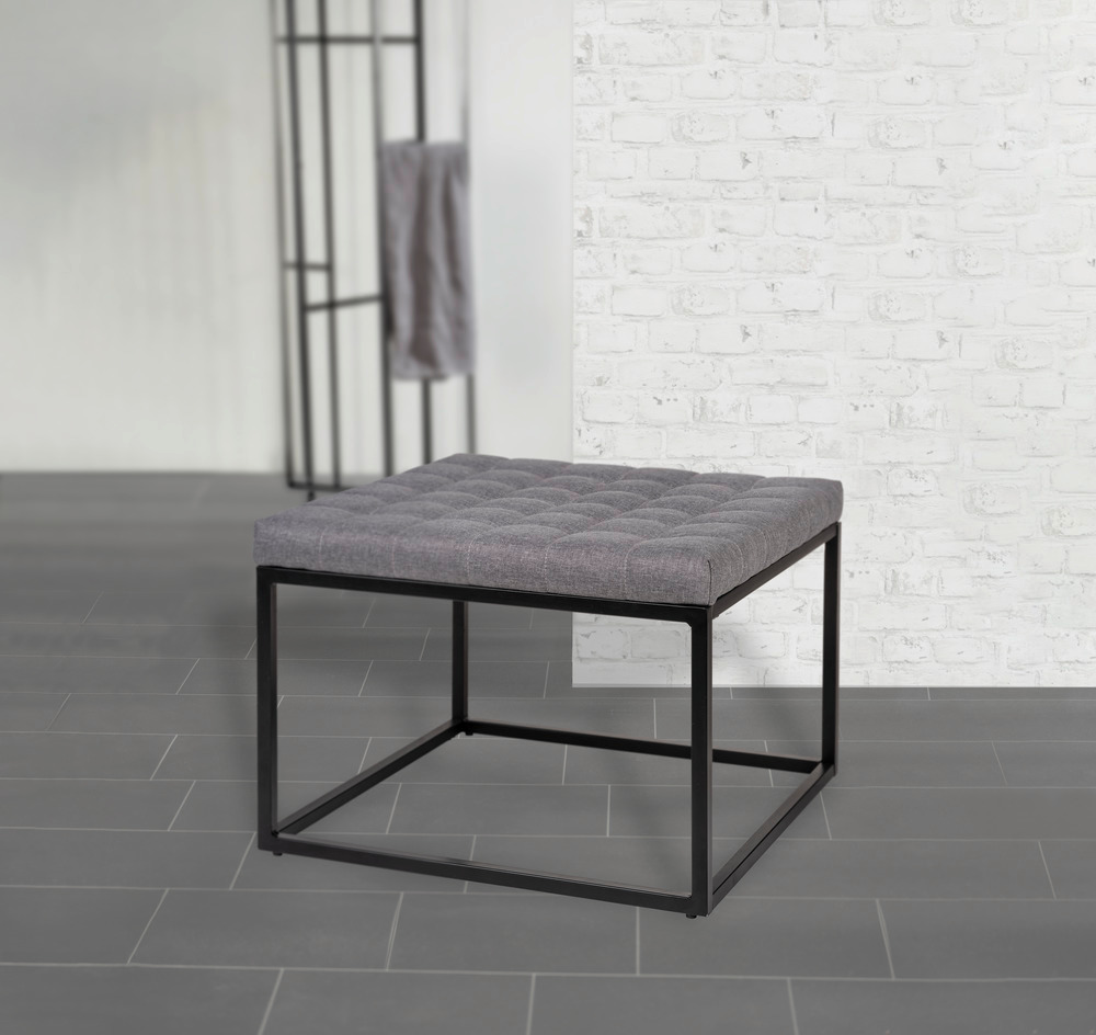 Tabouret avec coussin Amandola  59 x 45,5 x 59 cm, charge maximale 120 kg