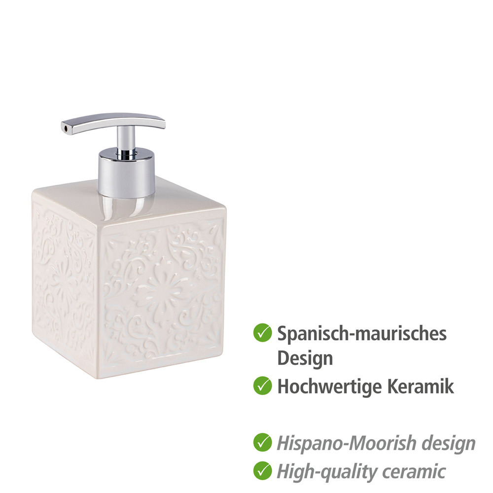 Distributeur de savon Cordoba blanc  céramique, 500 ml