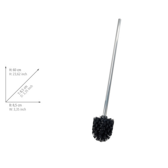 Brosse de rechange extra-long en acier inox mat  pour les ensembles WC