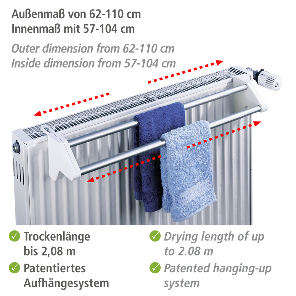 Sèche-linge pour radiateur Twin  extensible