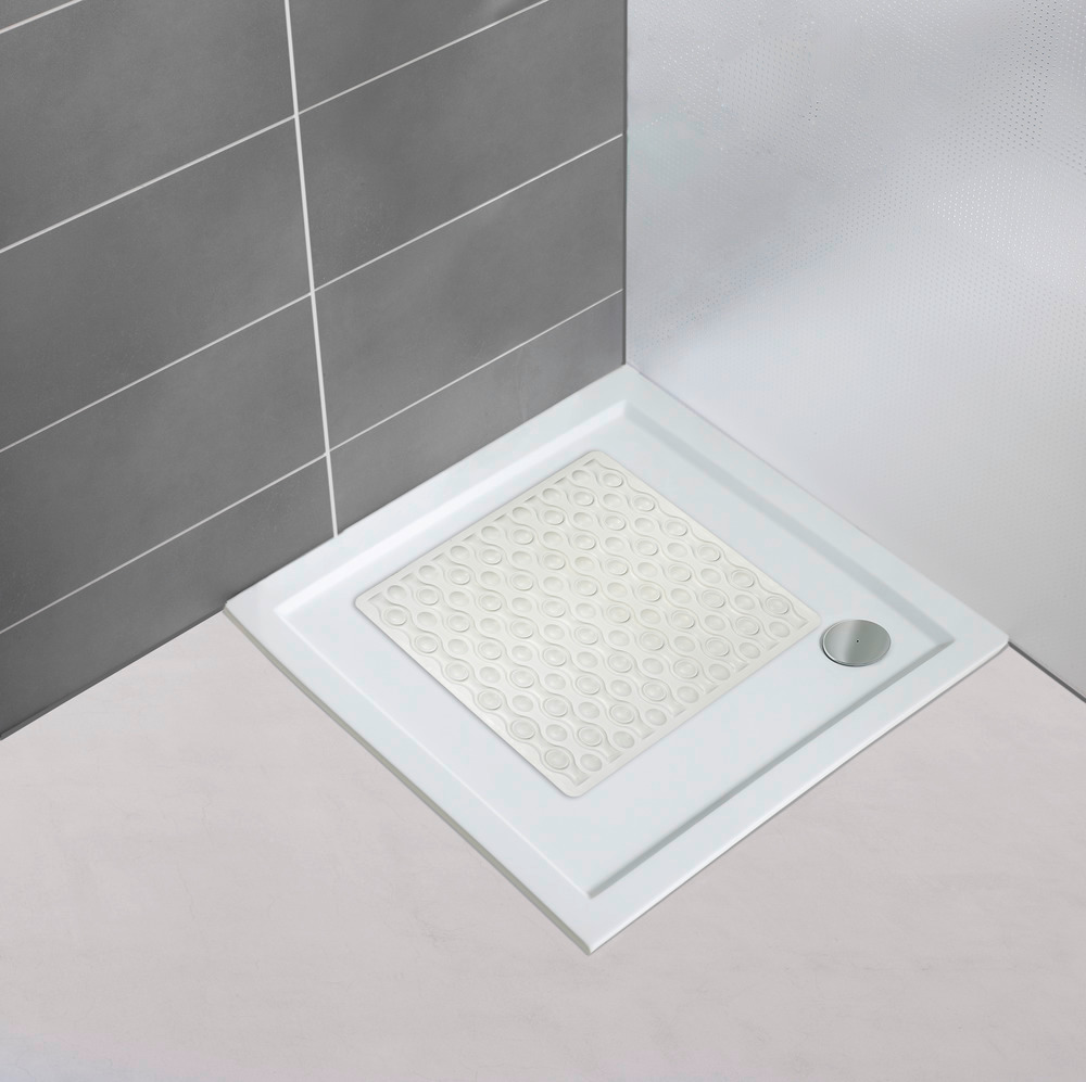 Tapis de douche Rocha blanc  54 x 52 cm