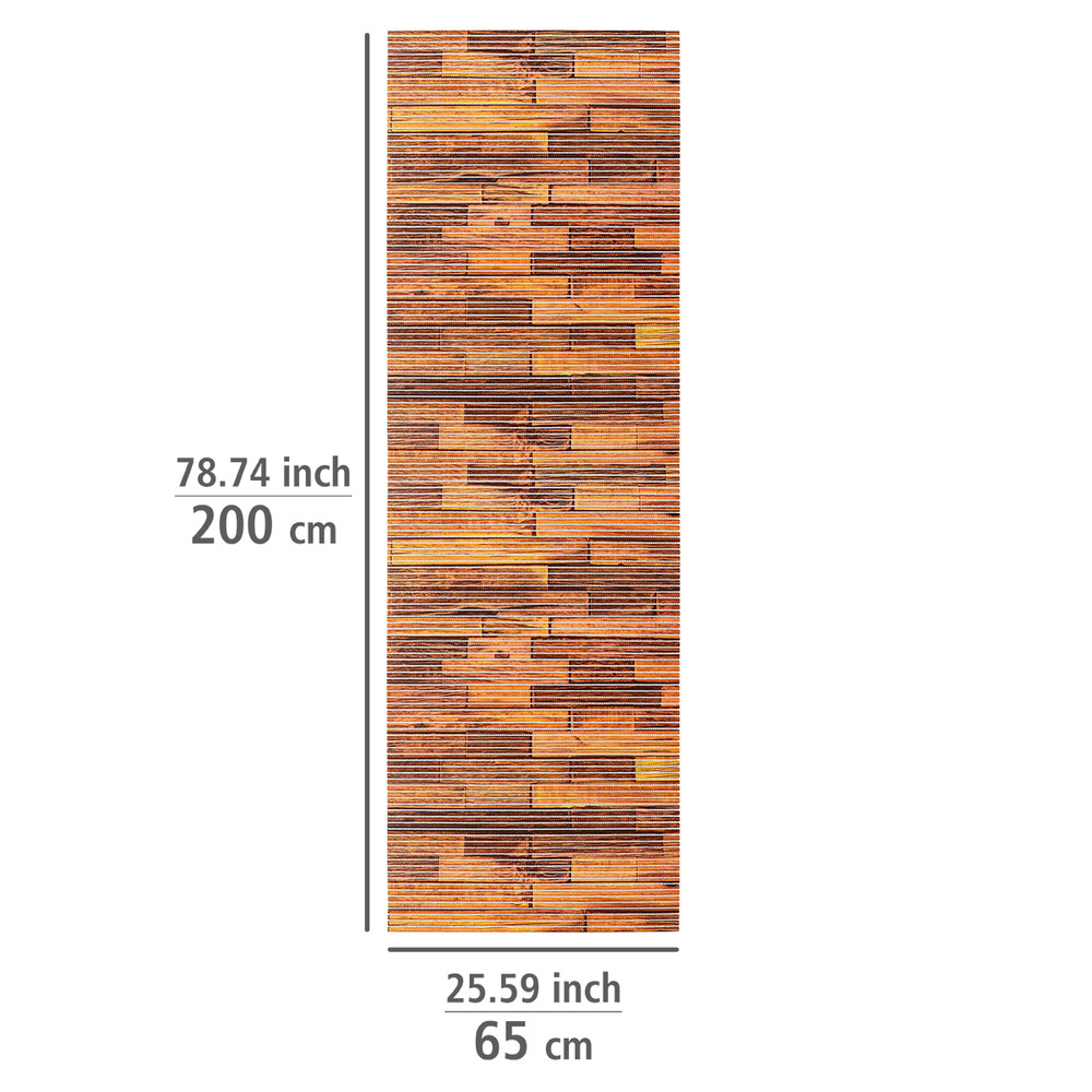 Tapis de bain en mousse, effet Parquet bois, 65x200 cm, Lambris  usage dans toute la maison, antidérapant