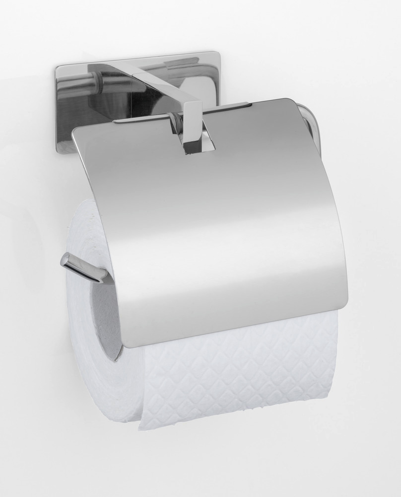 Distributeur de papier toilette  Fixation sans percer avec une pastille adhésive spéciale