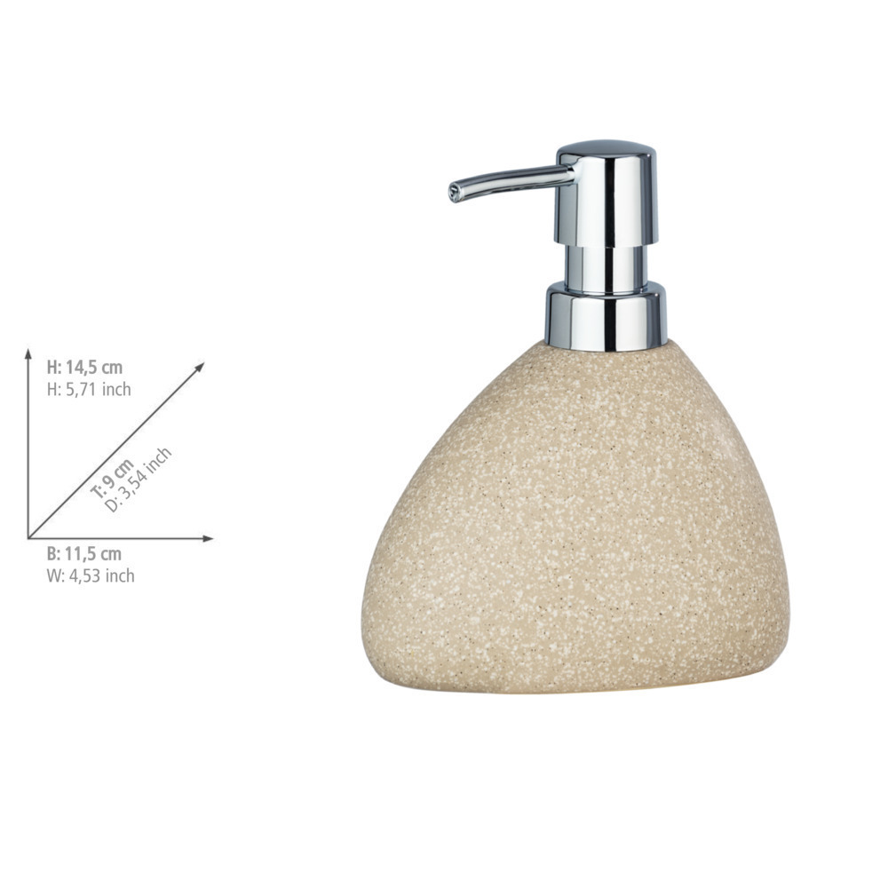 Distributeur de savon Pion beige  céramique