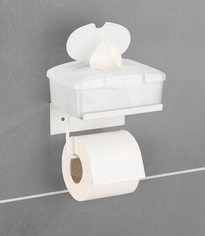 Distributeur de papier toilette Desulo blanc  avec tablette