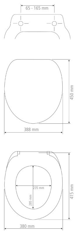 WENKO Abattant WC Original Baltic, abattant WC avec frein de chute, Duroplast, fixation inox  