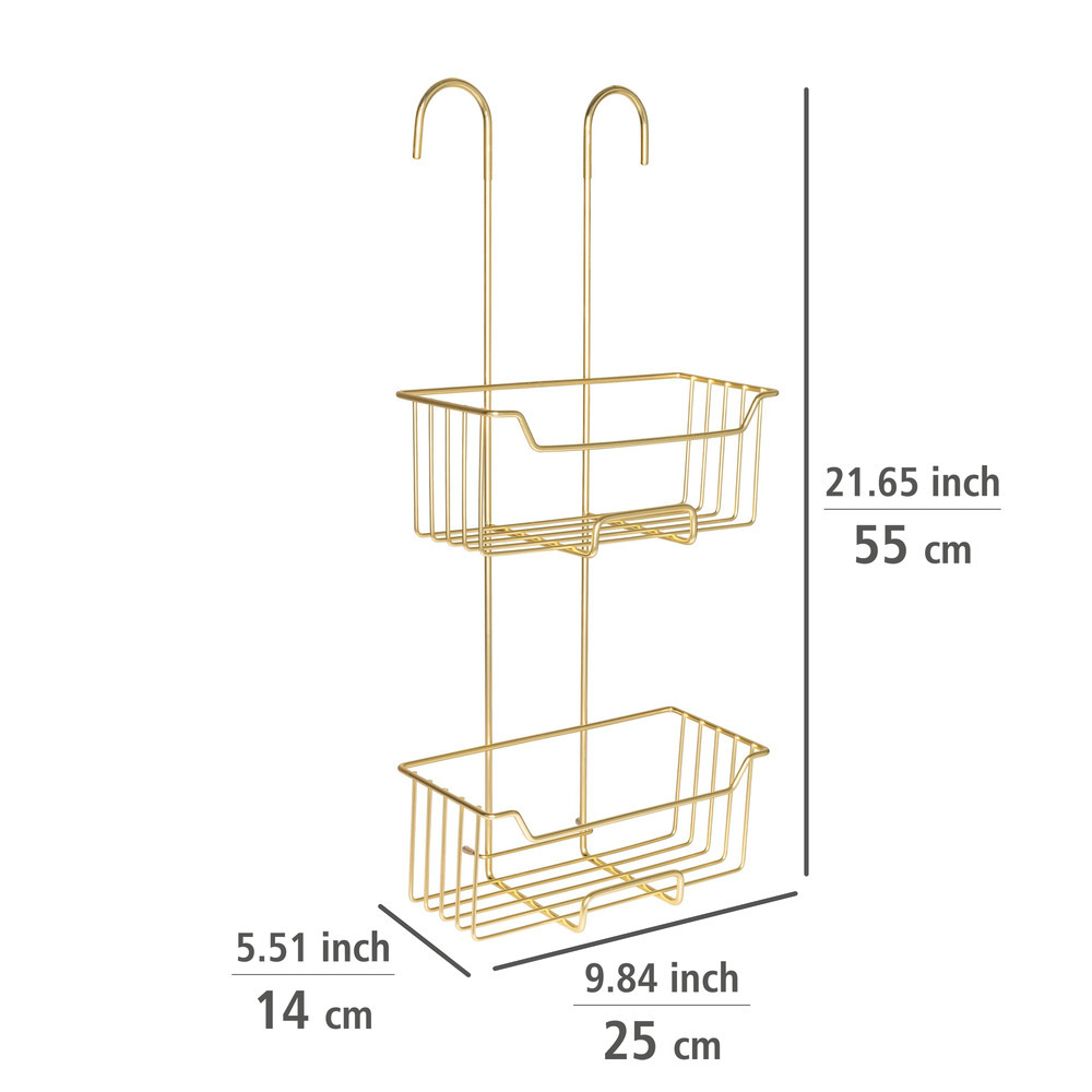 Caddy de douche thermostatique Milo Gold, 2 étages  Acier inoxydable