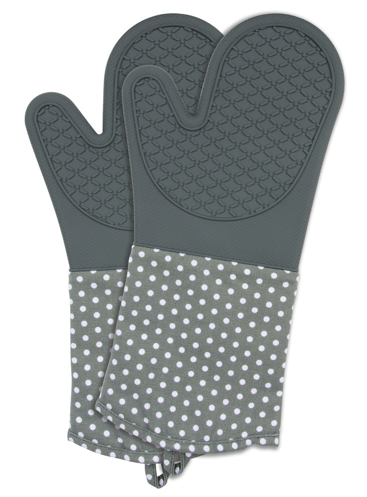 Gants de cuisine Silicone gris  1 paire