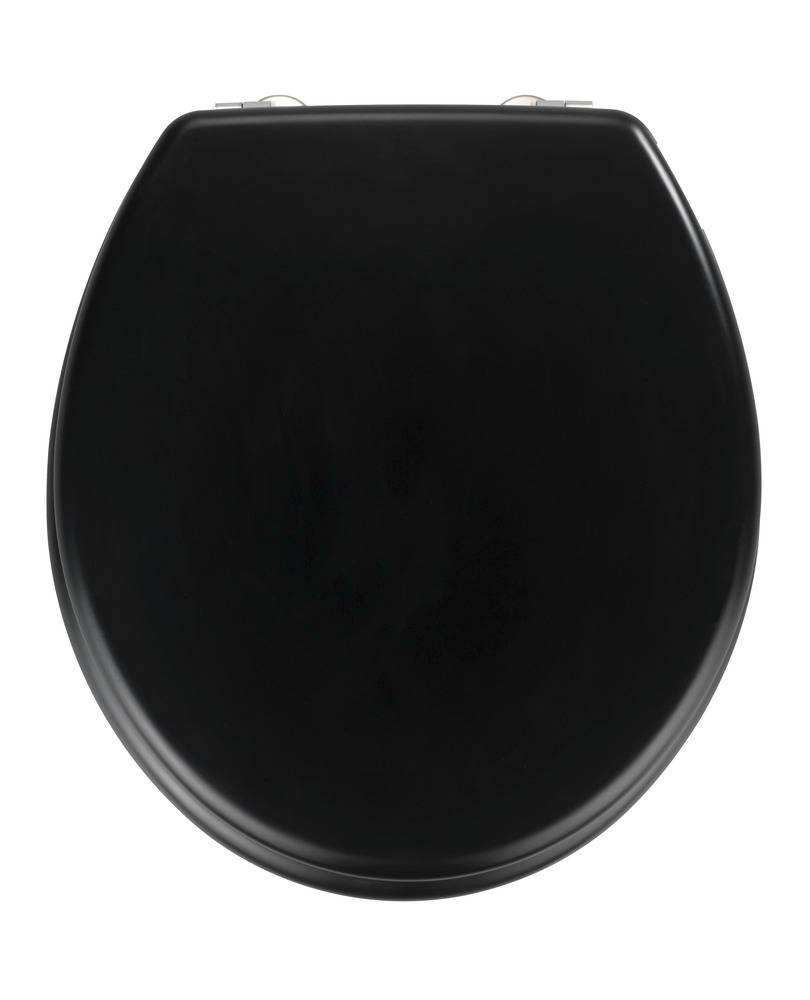 Abattant WC Prima noir mat  MDF, fixation en acier inox