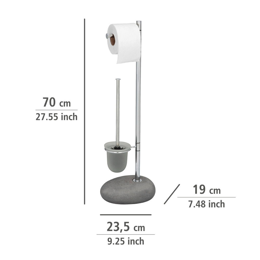 Combiné WC Pebble Stone gris  polyrésine