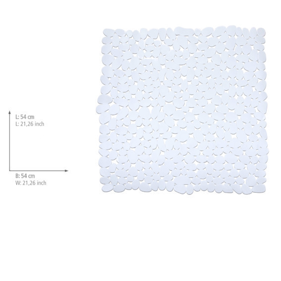 Tapis de douche Paradise blanc  54 x 54 cm