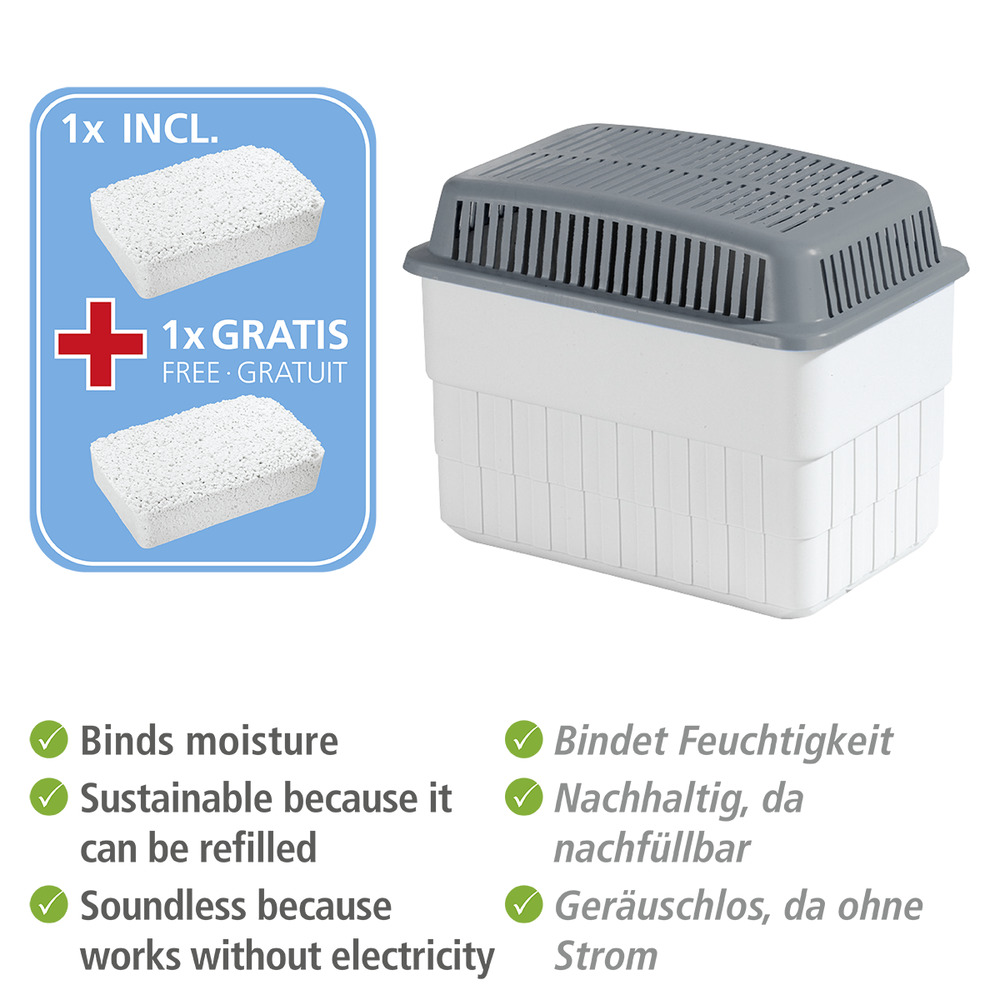 Absorbeur-humidivore 1 kg  Déshumidificateur avec 1 x recharge