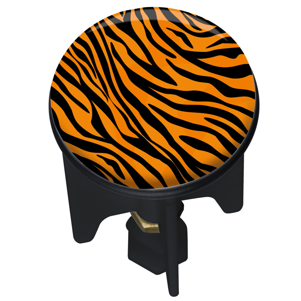 Bonde de lavabo Pluggy, Noir "Tiger"  Bouchon de lavabo réglable en hauteur