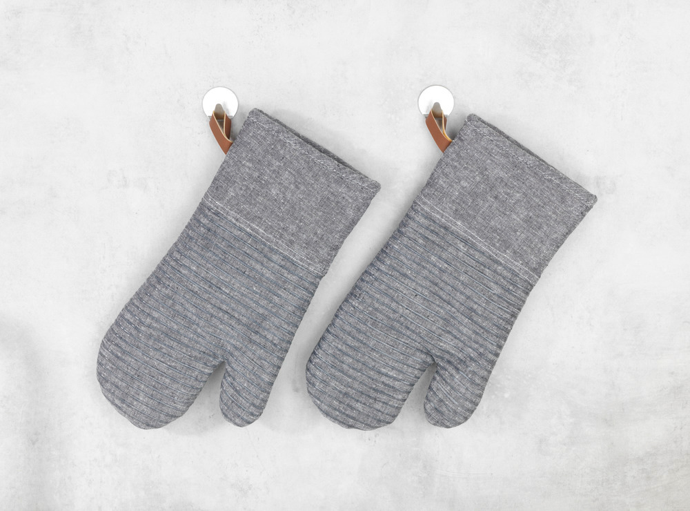 Gants de cuisine Ada Stripes  gris