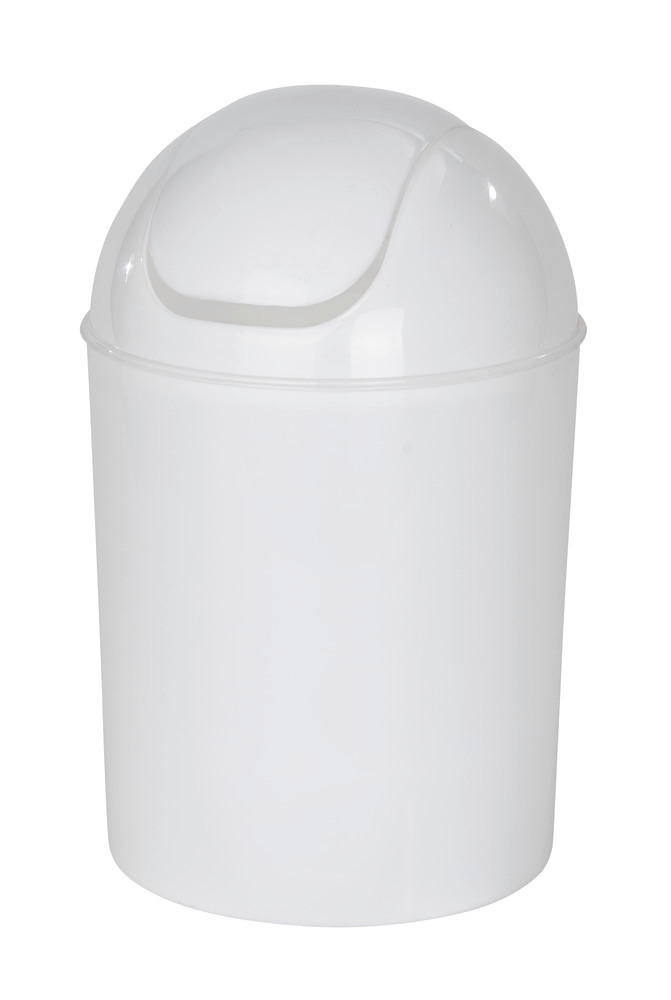 Poubelle à couvercle oscillant Economic blanc  6 l, plastique