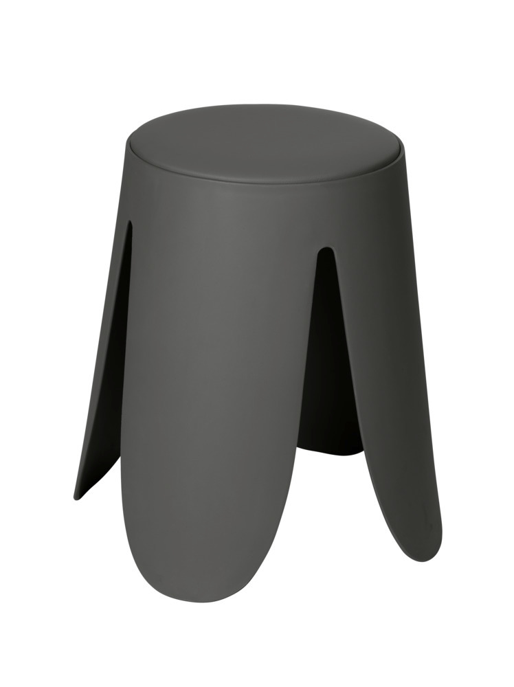 Tabouret de bain Comiso Anthracite mat  peut supporter jusqu'à 180 kg