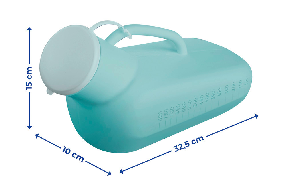 Urinal unisexe avec ensemble de nettoyage  3 pièces