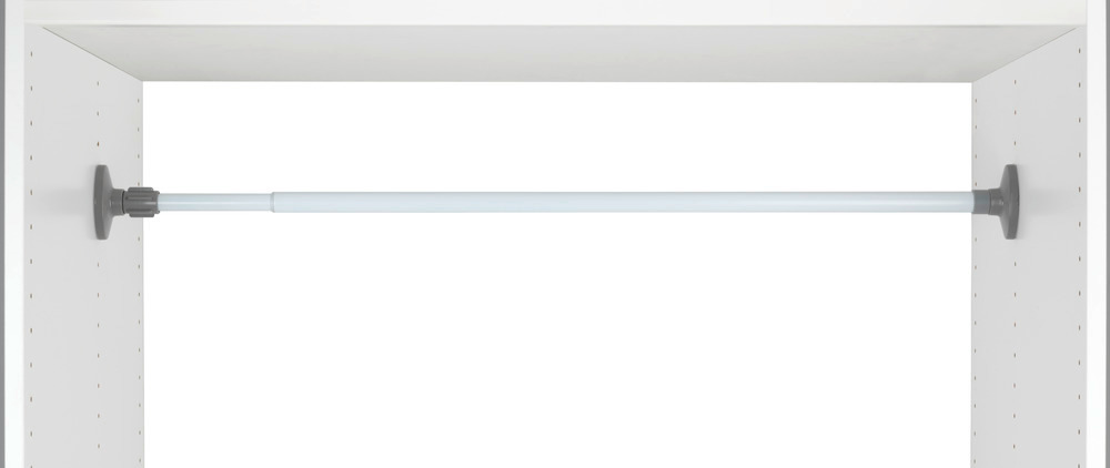 WENKO Barre vêtement télescopique sans perçage, tringle à vêtements Herkules, L80-145 cm  80-145 cm, étagère