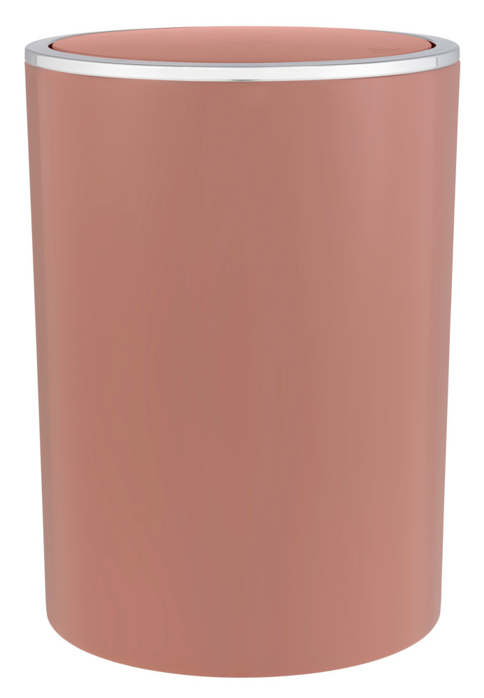 Petite poubelle salle de bain vieux avec couvercle basculant Inca rose  5 litres