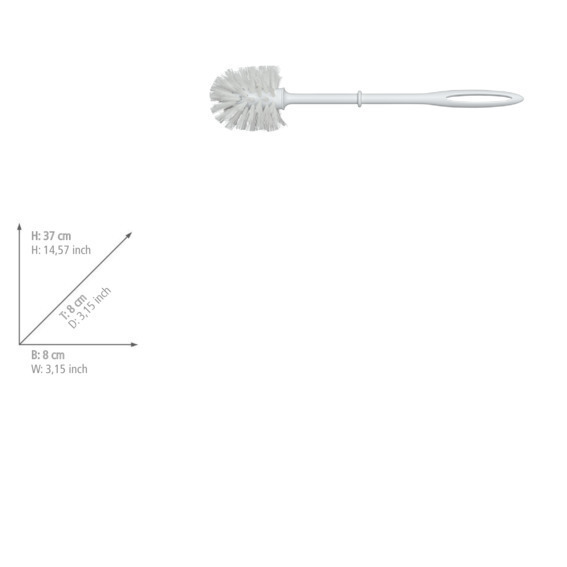 Brosse de rechange avec manche en plastique blanc  set de 3