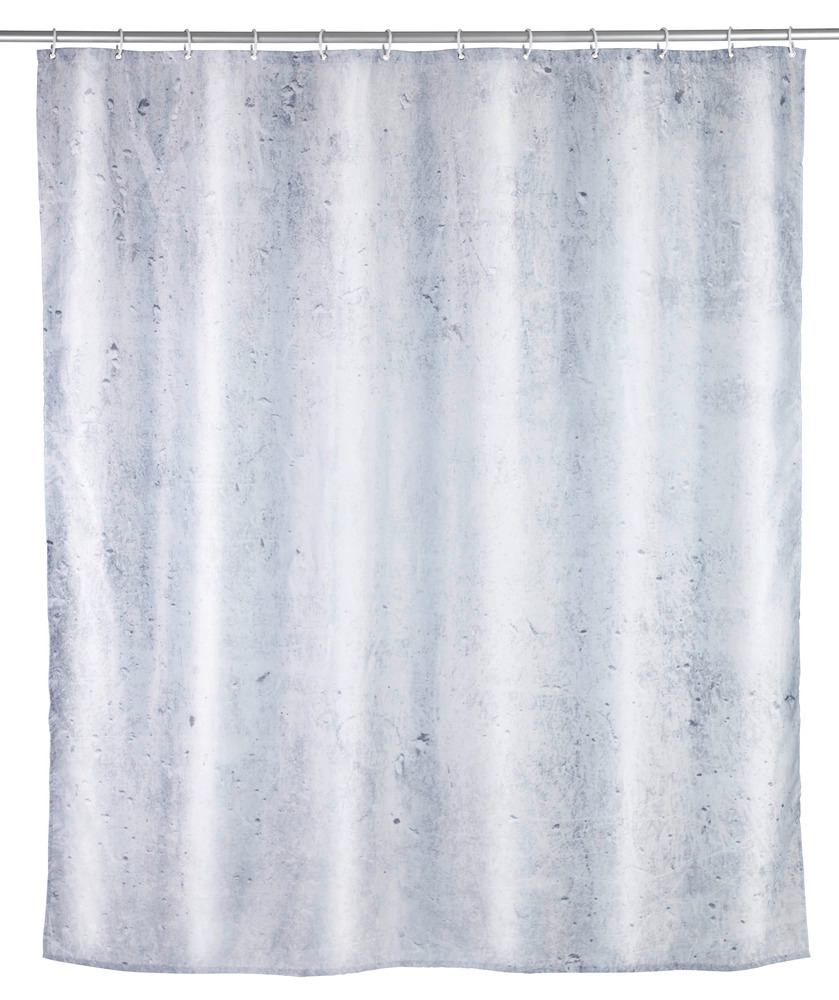 Rideau de douche Concrete  polyester, 180 x 200 cm, lavable