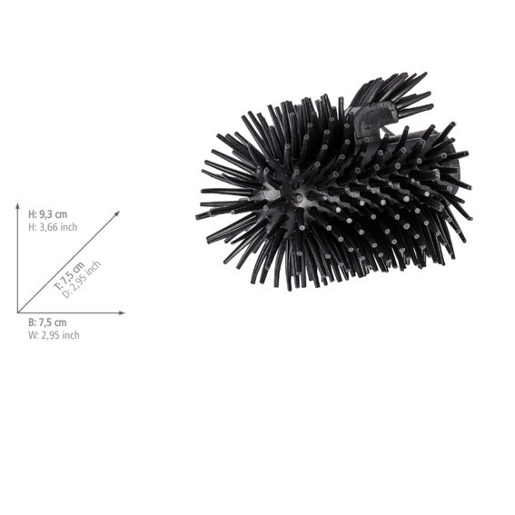 Brosse de rechange en silicone avec brosse pour rebords  Ø 7,5 cm