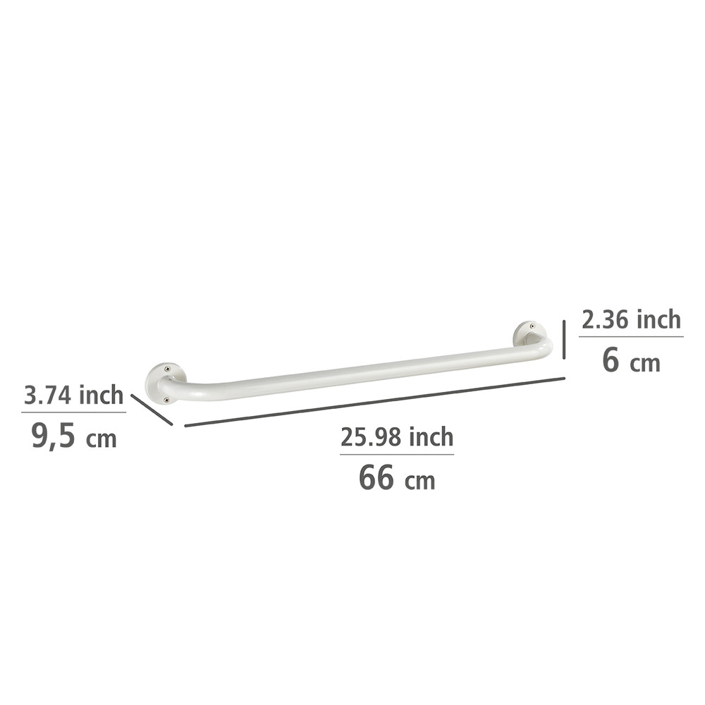 Barre porte-serviettes Basic 60 cm  blanc